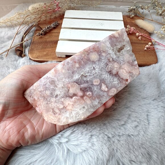 Gorgeous Pink Amethyst with Flower Agate Free Form - Picture 8 of 10